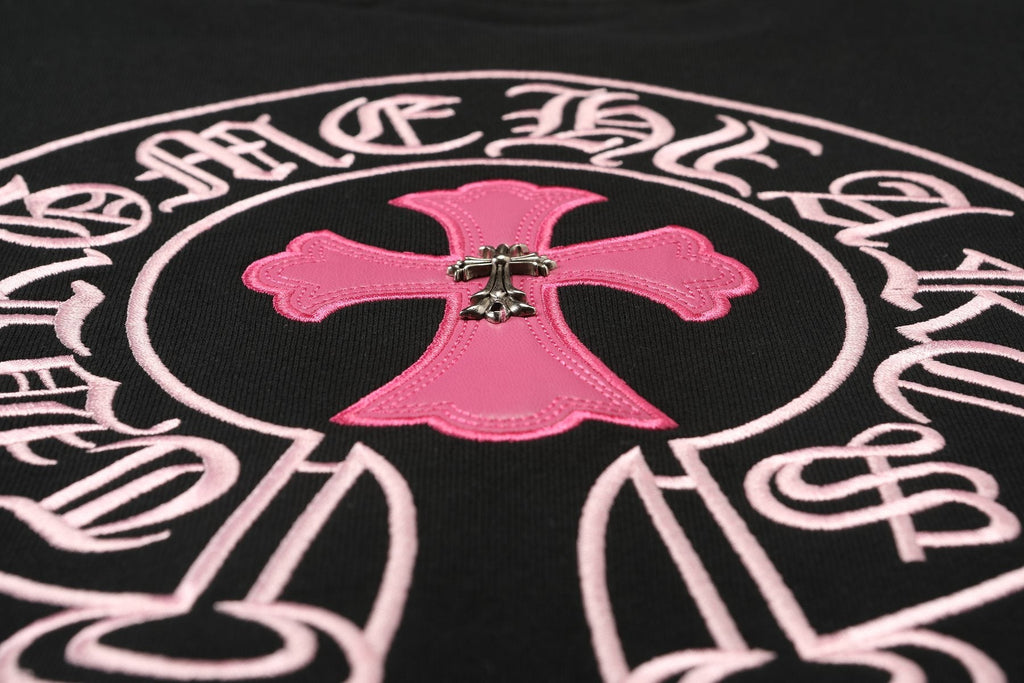 Chrome Hearts Contrast Leather Label Graphic Sweatshirt