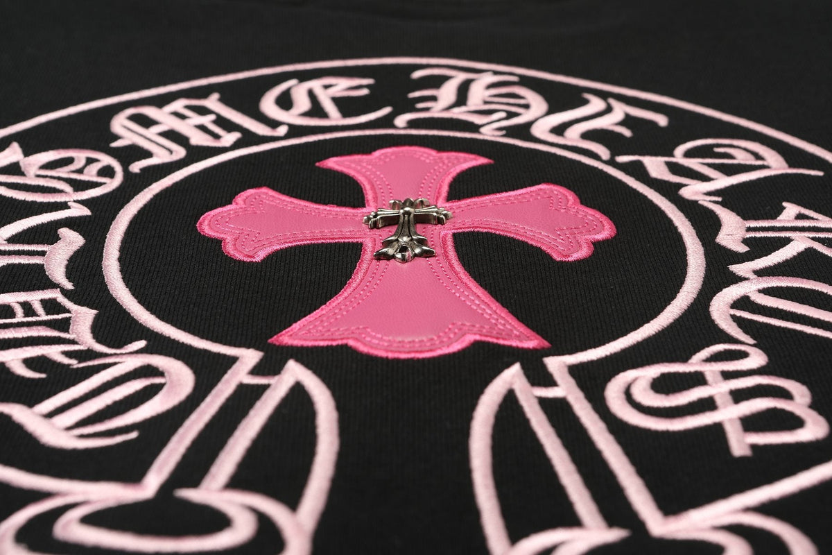 Chrome Hearts Contrast Leather Label Graphic Sweatshirt